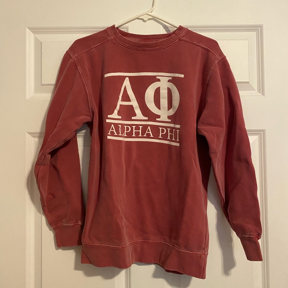Alpha Phi comfort colors dark pink vintage sweatshirt